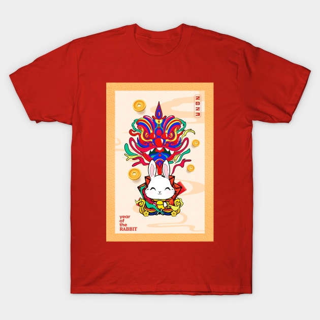 Year Of The Rabbit 2023 Happy Chinese New Year Women Men Kid T-Shirt by Gendon Design